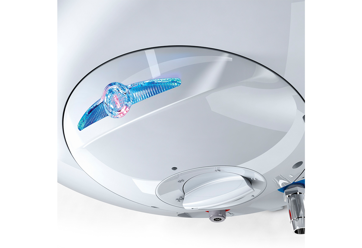 Απεικονίζεται ο διακόπτης και η δίχρωμη ένδειξη.